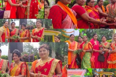 भारतीय जनता पार्टी महिला मोर्चा द्वारा राजिम मंडल में कौशल्या वाटिका में बहुत ही धूम धाम से मनाया गया !!