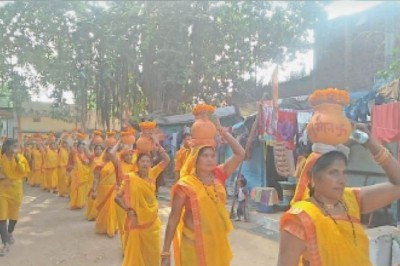 धर्म समाज:कलशयात्रा में शामिल हुईं 151 महिलाएं, आज होगी प्राण प्रतिष्ठा