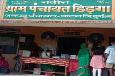 दुर्ग जिले के विकासखंड पाटन के ग्राम डिडगा  में शत प्रतिशत टीकाकरण