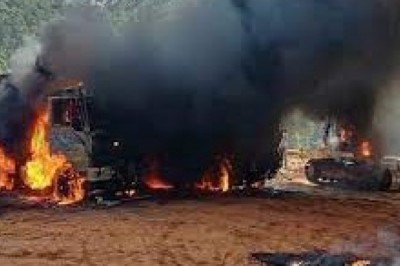 छत्तीसगढ़ के बीजापुर जिले में माओवादियों  ने उत्पात मचाया