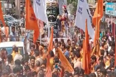 राजनांदगांव - भगवान महाकाल की शोभायात्रा बड़ी धूमधाम से निकाली गई।