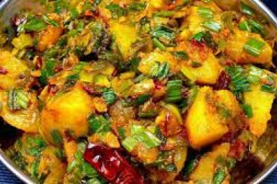 हरे प्याज-आलू की सब्जी लगती है जबरदस्त