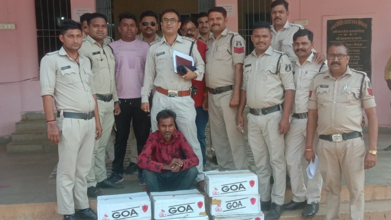 10 पेटी अंग्रेजी गोवा शराब के साथ एक आरोपी गिरफ्तार,