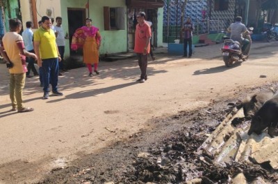 नियमित रूप से हो तालाब परिसर की सफाई, रामनगर तालाब के निरीक्षण के दौरान आयुक्त लोकेश चंद्राकर ने दिए निर्देश