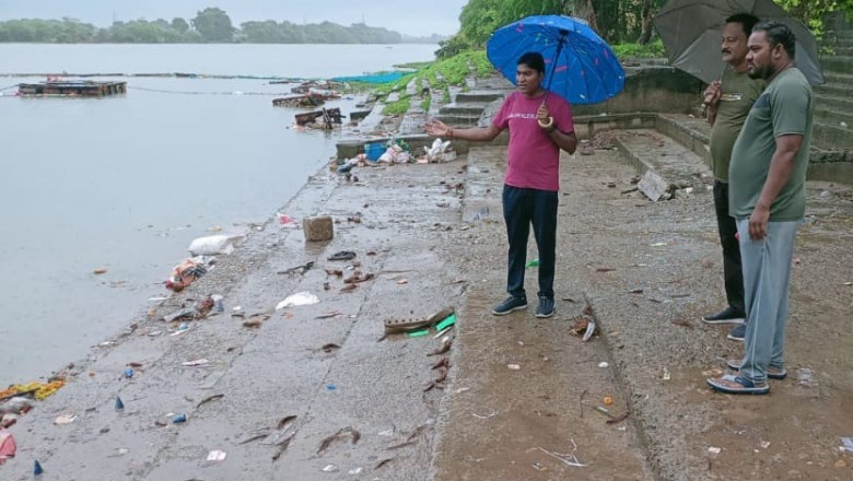 शिवनाथ नदी तट पर प्रतिमाएं विसर्जन के बाद नदी व तालाबो में साफ सफाई के निर्देश: