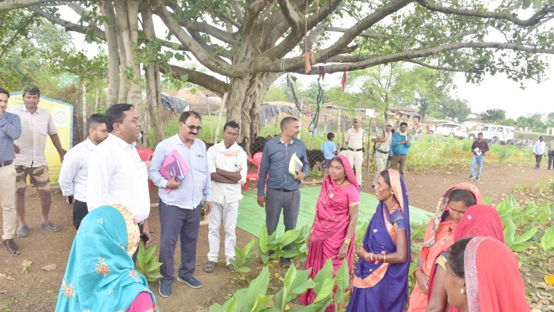 सहसपुर गौठान में महिला समूह द्वारा किए जा रहे प्रयासों को देखकर कलेक्टर ने की खुशी जाहिर