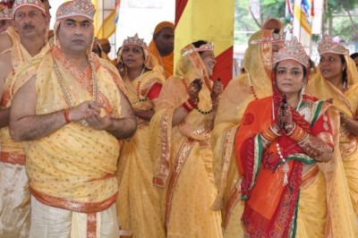 मुनिश्री सुयस सागर जी महाराज के प्रवचन सुनने को श्रद्धालुओ की भीड़ उमड़ी