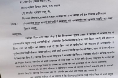 अंशकालीन स्कूल सफाई कर्मी हड़ताल अवधि वेतन को लेकर मांग