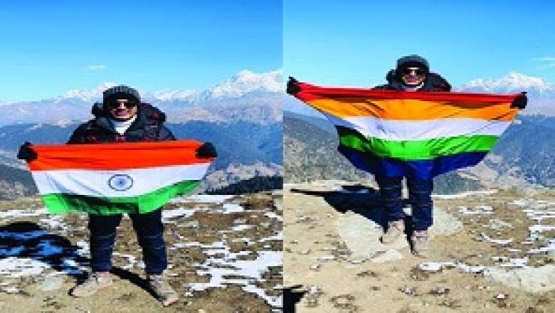 माईनस 7 डिग्री तापमान में 12 हजार फीट ऊंची चोटी पर जैनम ने लहराया तिरंगा