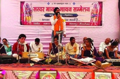 जंगलपुर में आयोजित मानस गायन प्रतियोगिता में शामिल हुए भाटिया