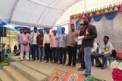 मगरधोखरा मे लोक कला फाग महोत्सव मे शामिल हुए जगजीत सिंह भाटिया