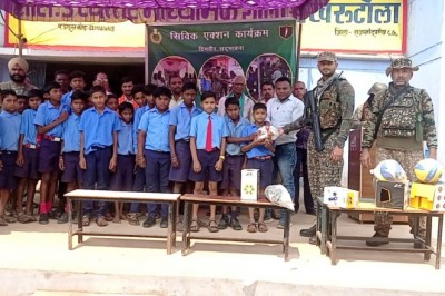 38वीं वाहिनी० भा० ति०सी०पु० बल द्वारा ग्राम बखरुटोला में सिविक एक्शन कार्यक्रम का आयोजन