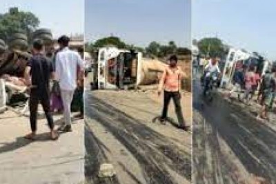 भीषण सड़क हादसे में 7लोगो की मौत : तेज रफ्तार ट्रक अनियंत्रित होकर कार पर पलटी दो बच्चों सहित सात की चली गई जान दो की हालत गंभीर....