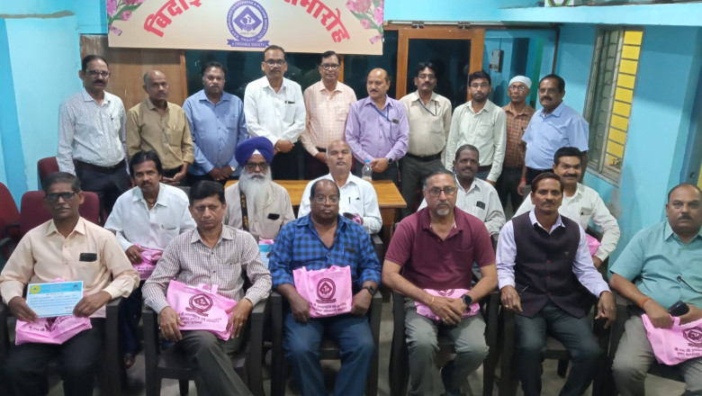 रिटायर बीएसपी कर्मियों को विदाई दी सेक्टर-4 सोसाइटी ने