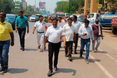नगर निगम अधिकारी/कर्मचारियो ने मतदाताओं को प्रोसाहित करने निकाली मतदाता जागरूकता रैली: