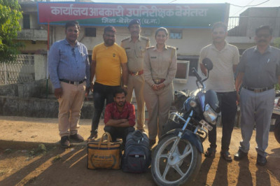 आबकारी विभाग कार्यवाही विदेशी मदिरा जब्त