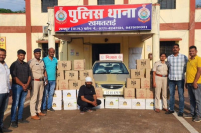 तस्कर समेत 14.50 लाख का मशरूका जब्त पंजाब से रायपुर आई थी अंग्रेजी शराब
