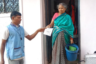 लोकसभा निर्वाचन 2024  - शत प्रतिशत मतदान के लिए पोस्टर के माध्यम से दिया जा रहा संदेश