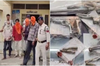 3 देसी कट्टा 1 पिस्टल समेत जिंदा कारतूस बरामद,वारंटी समेत 4 आरोपी गिरफ्तार...