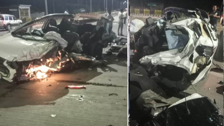 ट्रक से टकराई तेज रफ्तार कार, टक्कर के बाद गाड़ी में लगी आग, एक युवक की मौत...