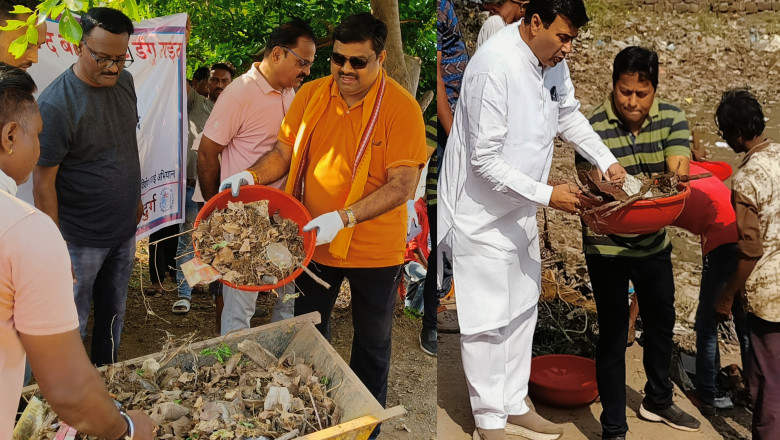 विधायक,महापौर द्वारा बारिश का पानी सहेजने कातुलबोड़ डबरी तालाब की सफाई कर दिया स्वच्छता का संदेश: