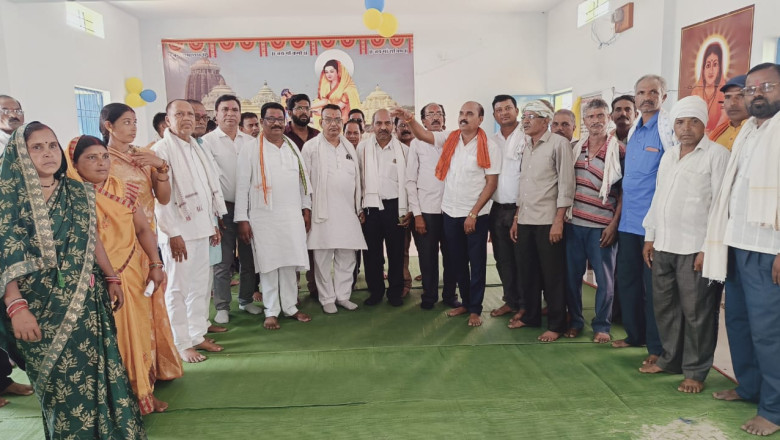 खुज्जी विधायक  भोलाराम साहू पहुंचे साहू समाज के कार्यक्रम में कलडबरी