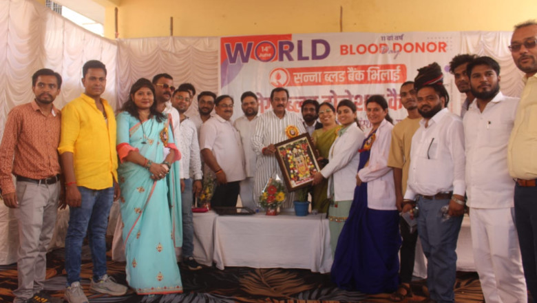 वर्ल्ड ब्लड डोनर डे के उपलक्ष्य में सन्ना ब्लड सेंटर ने 500  रक्तवीरों वा सामाजिक संस्थाओं का किया सम्मान
