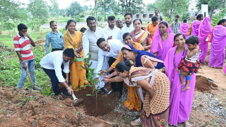 विधायक रोहित साहू ने एक पेड़ माँ के नाम अभियान के तहत रोपे पौधे  पर्यावरण संरक्षण के लिए पौधों की देखभाल अपने बच्चों की तरह करने कि अपील भी की
