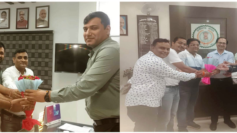 गणपति विसर्जन के शानदार एवं शांतिपूर्ण आयोजन के सूत्रधार कलेक्टर संजय अग्रवाल एवं एसपी मोहित गर्ग का सम्मान खंडेलवाल युवा कल्याण संगठन द्वारा