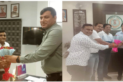 गणपति विसर्जन के शानदार एवं शांतिपूर्ण आयोजन के सूत्रधार कलेक्टर संजय अग्रवाल एवं एसपी मोहित गर्ग का सम्मान खंडेलवाल युवा कल्याण संगठन द्वारा