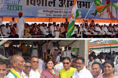 गाँधी मैदान रायपुर के विशाल आमसभा मे शामिल हुए खुज्जी विधायक भोलाराम साहू