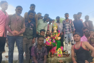 धूमधाम से किया गया मां लक्ष्मी का विसर्जन...