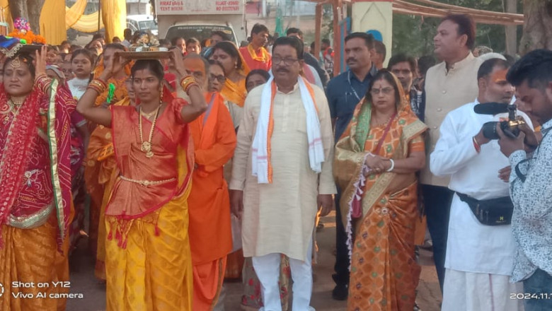 विधायक भोलाराम साहू श्रीमद भागवत कथा महापुराण मे हुए शामिल...