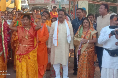 विधायक भोलाराम साहू श्रीमद भागवत कथा महापुराण मे हुए शामिल...