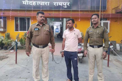 मौदहापारा में चाकू लेकर घूमने वाला बदमाश गिरफ्तार...