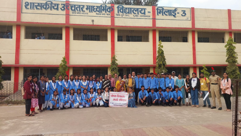 डॉ खूबचंद बघेल स्नातकोत्तर महाविद्यालय भिलाई -3 द्वारा पोषक- विद्यालय संपर्क अभियान के तहत उच्च  शिक्षा के प्रति किया गया जागरूक...