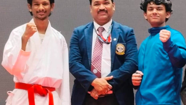 राजनांदगांव छ.ग. के बच्चों रॉयल एकेडमी ने कराते में इंडिया का परचम लहराया...