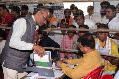 नगरीय निकाय निर्वाचन 2025 परिणामों की घोषणा  महापौर पद के लिए मधुसूदन यादव निर्वाचित  विजयी प्रत्याशियों के परिणामों की घोषणा की गई