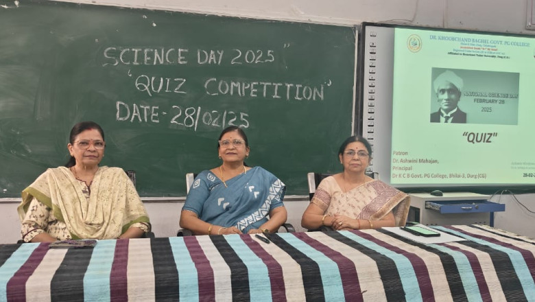 डॉ खूबचंद बघेल शासकीय महाविद्यालय भिलाई-3 में राष्ट्रीय विज्ञान दिवस कार्यक्रम मनाया गया...