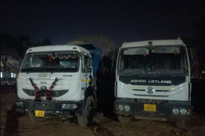 अवैध रेत परिवहन पर प्रशासन की सख्त कार्रवाई, तीन हाईवा जब्त