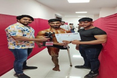 शहर के महेन्द्र यदु को राष्ट्रीय बॉडी बिल्डिंग स्पर्धा में 5वां स्थान