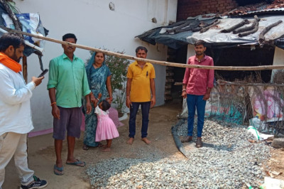 आवास निर्माण के लिए किया गया भूमिपूजन...