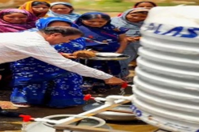 मोतीपुर रामनगर में लगा सिन्टेक्स टंकी, महापौर की उपस्थिति में पानी सप्लाई शुरू...