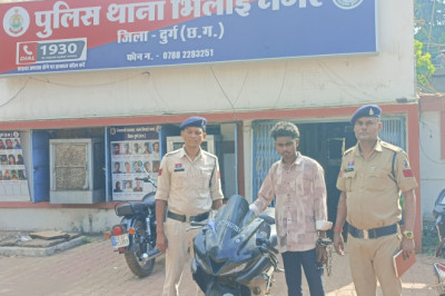 सशक्त ऐप के माध्यम से चोरी के मोटर सायकल को भिलाई नगर पुलिस ने किया  जब्त।