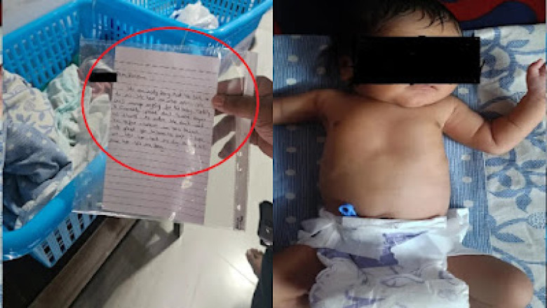 फुटपाथ पर टोकरी में मिली मासूम जिंदगी...... हम नहीं पाल सकते!-साथ में पड़ा था माँ-बाप का दर्दभरा खत...