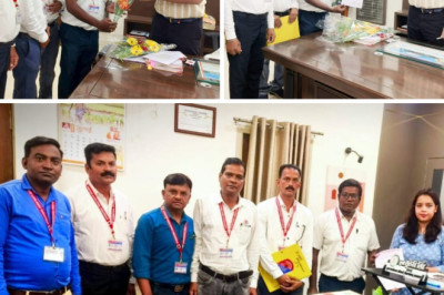 छत्तीसगढ़ के प्रदेश अध्यक्ष रॉकी रेनॉल्ड़ एंथोनी एवं उनकी टीम के द्वारा राजनांदगांव जिला के नए कलेक्टर महोदय का पुष्प गुच्छ देकर स्वागत किया गया ...