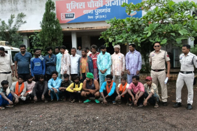 ग्राम थनौद के बाढ़ में फंसे 32 मजदुरो को एसडीआरएफ की टीम द्वारा सुरक्षित निकाला गया...