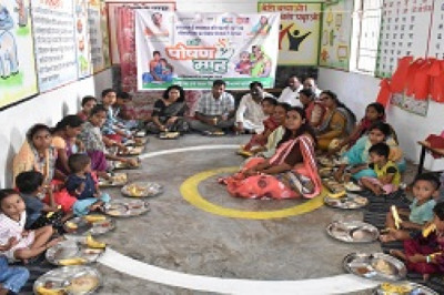 कलेक्टर, नगर पंचायत अध्यक्ष, सीईओ जिला पंचायत ने नगर पंचायत गुण्डरदेही के आंगनबाड़ी केन्द्र क्रमांक 02 में पोषण सप्ताह का किया शुभारंभ...
