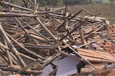 भारी पुलिस फोर्स के बीच करण साव का अवैध कब्जा ढहा : भिलाई में गोलीकांड आरोपी के अवैध कब्जे पर चला बुलडोजर...