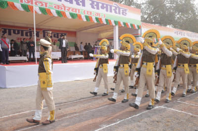 फुटबॉल ग्राउंड सीएसईबी में गणतंत्र दिवस समारोह का हुआ फुल ड्रेस फ़ाइनल रिहर्सल...